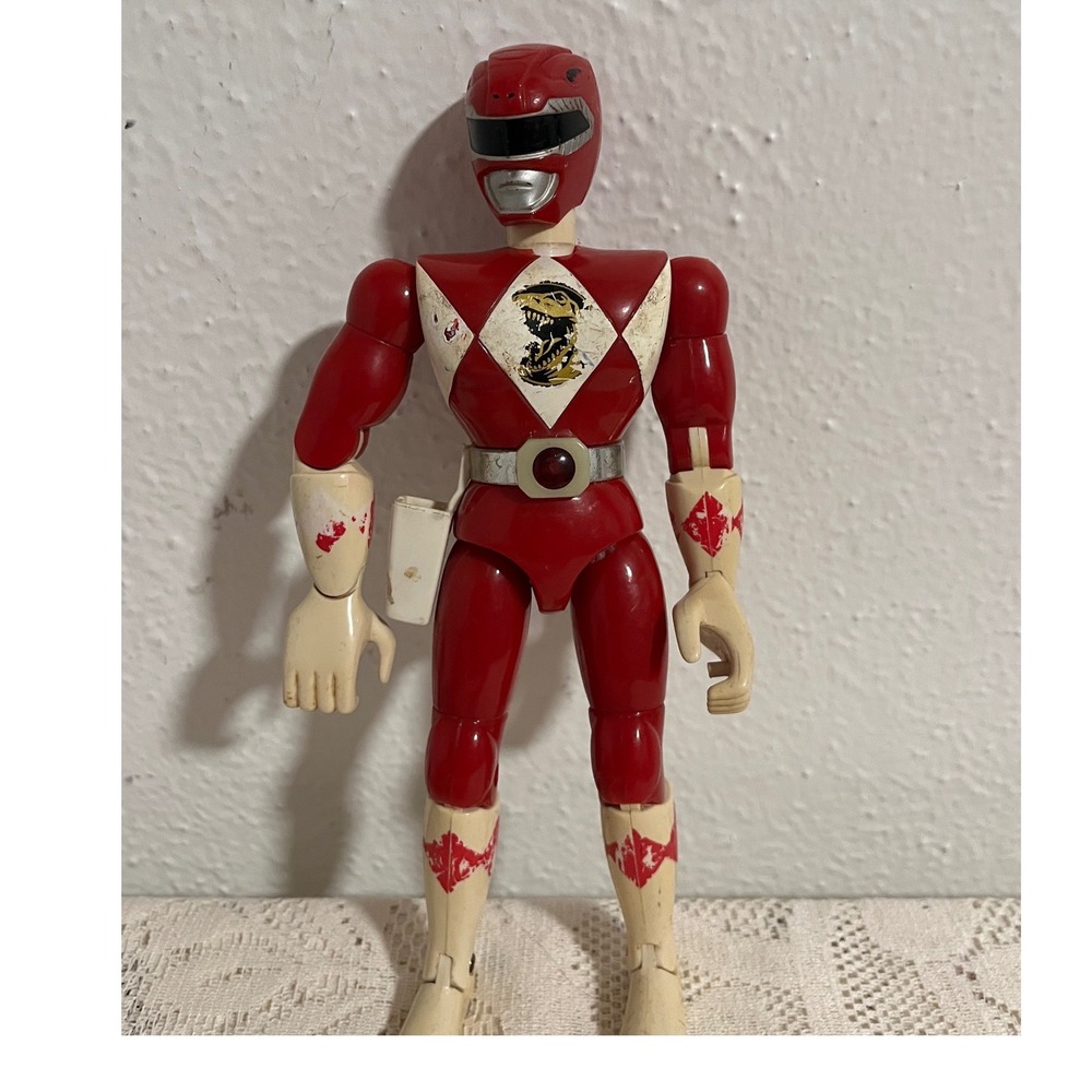Vintage Mighty Morphin Power Rangers Red Ranger Action Figure 8 Inch 1993 Bandai